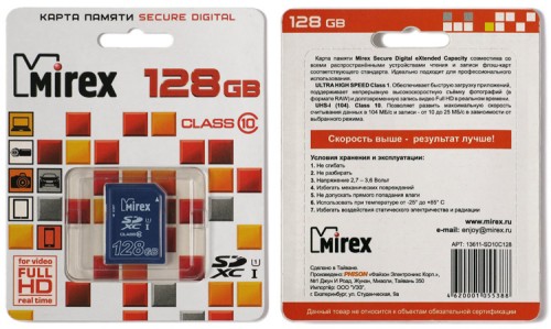 Mirex SDXC 128GB 01