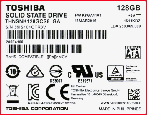 TOSHIBA THNSNK128GCS8 03