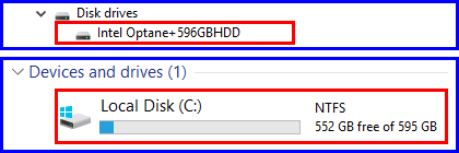 HDD + Optane Memory 16GB 13