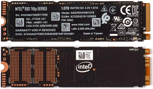 Intel 760p 1TB 01 SSD Intel 760p 1.024TB