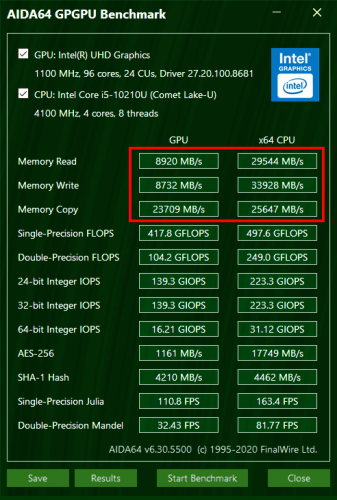 32GB & 8GB in NUC10i5FNKPA 08