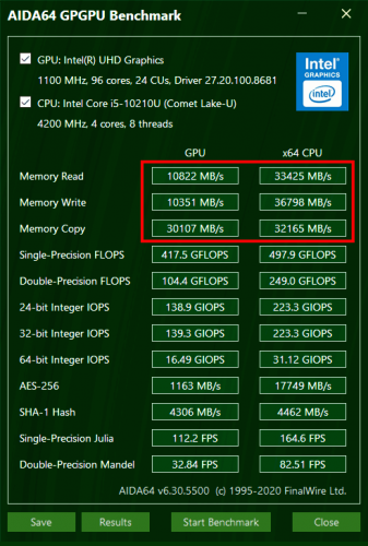 32GB & 8GB in NUC10i5FNKPA 10