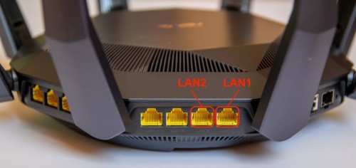 Asus RT AX89X LAN1 LAN2 500x236 1Гбит + 1Гбит=2 Гбит: Настраиваем Link Aggregation между роутером Asus RT AX89X и Synology NAS DS920+